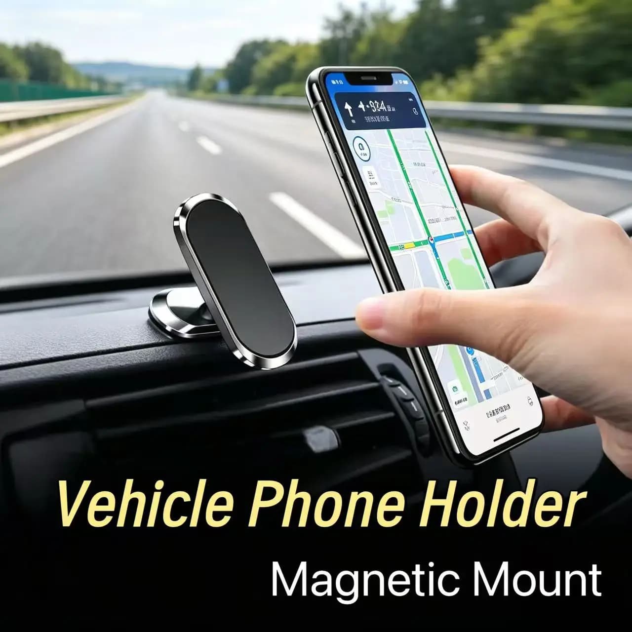 Supporto Magnetico Universale per Telefono da Auto, Compatto e Portatile, Forte Attrazione Magnetica