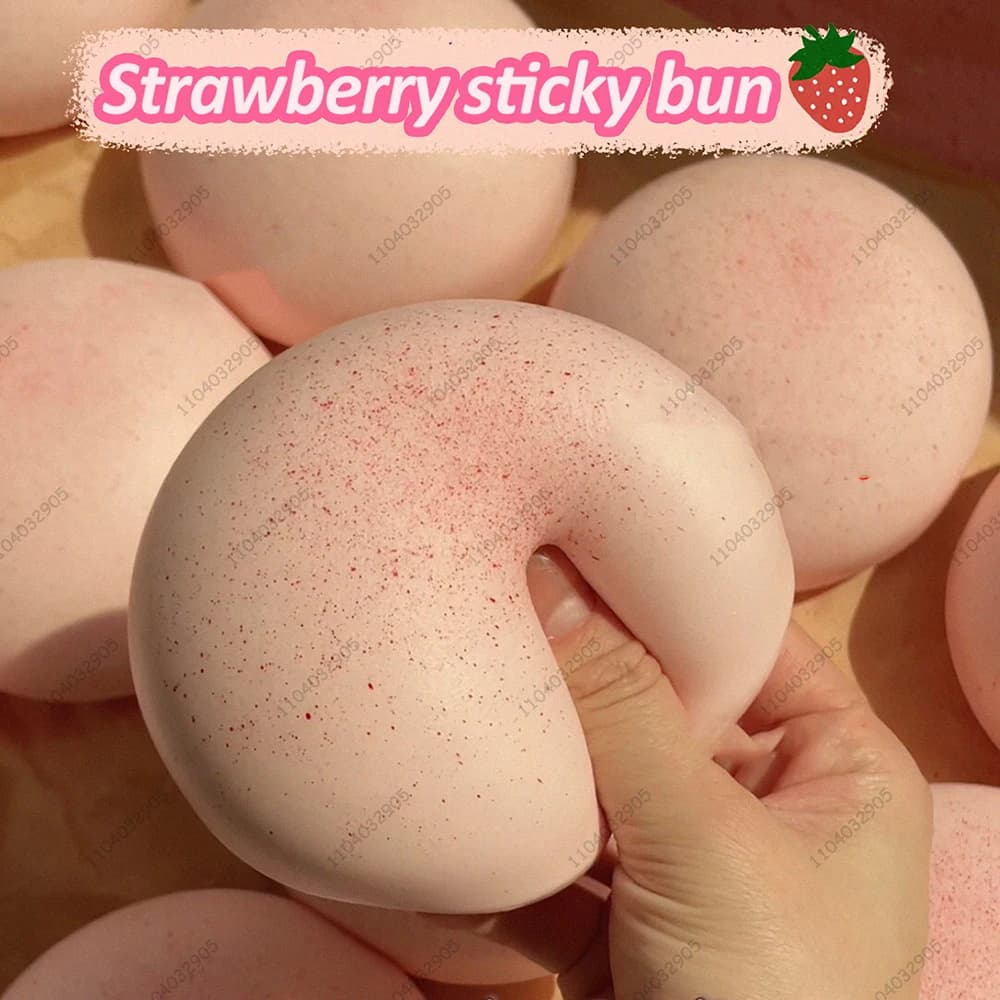 Giocattolo Squishy a Forma di Panino Morbido a Lenta Risalita al Gusto Fragola, Giocattolo Sensoriale Antistress per Alleviare Ansia e ADHD, Regalo per Bambini e Adulti