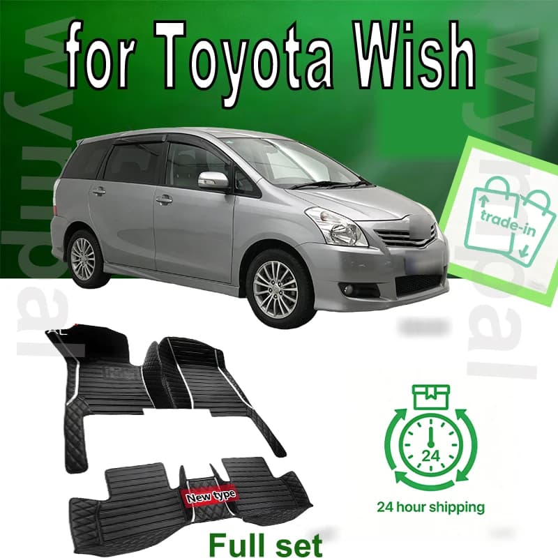 Tappetini per auto di LUSSO per Toyota Wish 2010-2021 2011 2012 2013 2014 Tappetini per auto personalizzati