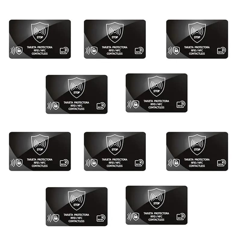 A42T-10Pcs Custodia Blocca RFID per Carte, Protezione Sicura per Carte Bancarie IC, Portafoglio Anti-Scasso