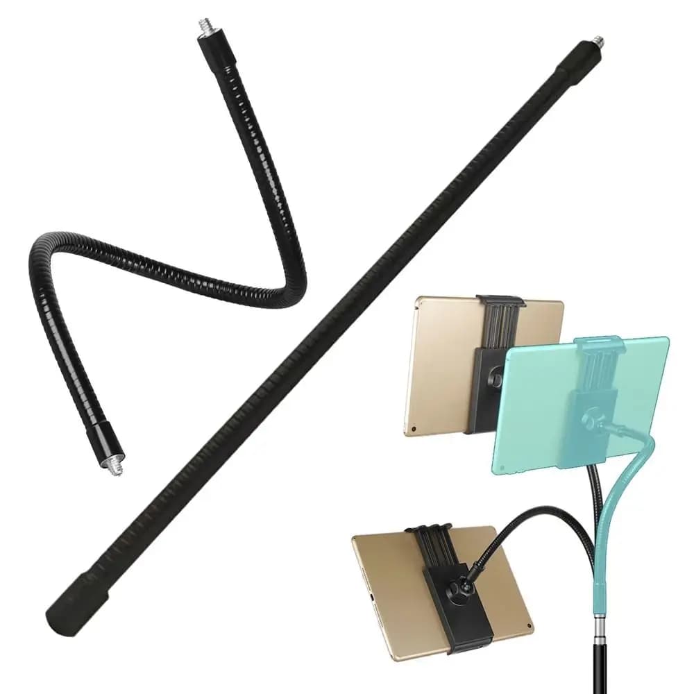 Nuovo monopiede in metallo Tubo metallico Asta flessibile con vite da 1/4 di pollice Selfie Stick Stand Leggero Pole Extender Accessorio Fotocamere reflex