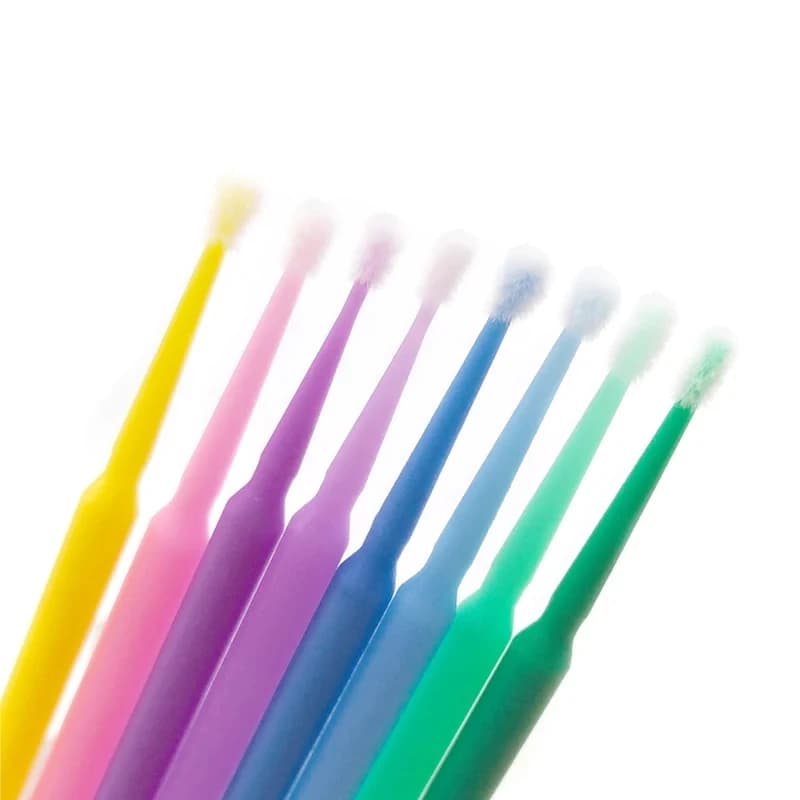 100Pcs Disposable MicroBrush Lash Cotton Swabs Eyelash Extension Glue Cleaning Brushes Applicator Sticks for Makeup Tools
