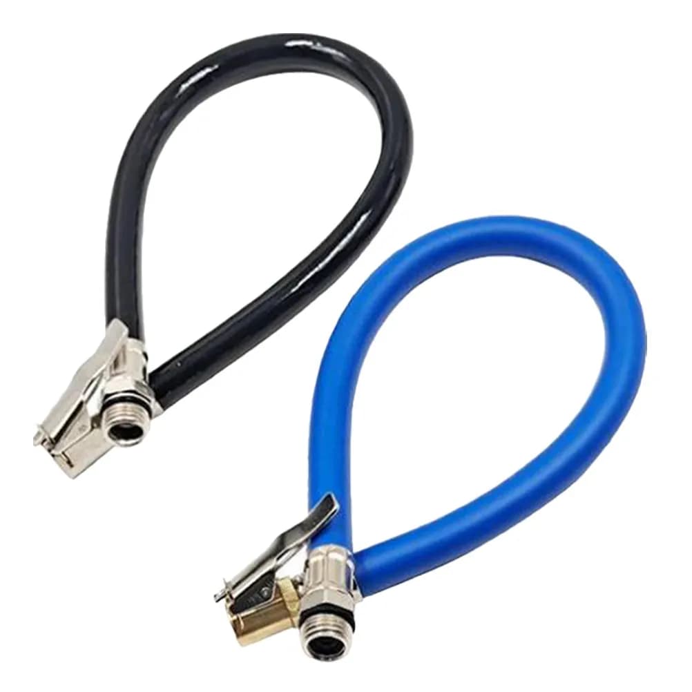 2 Pezzi Tubo Universale di Ricambio per Gonfiaggio Pneumatici, Tubo Gonfiabile Resistente per Auto Moto Bici, Compressore d'Aria con Connessione Rapida