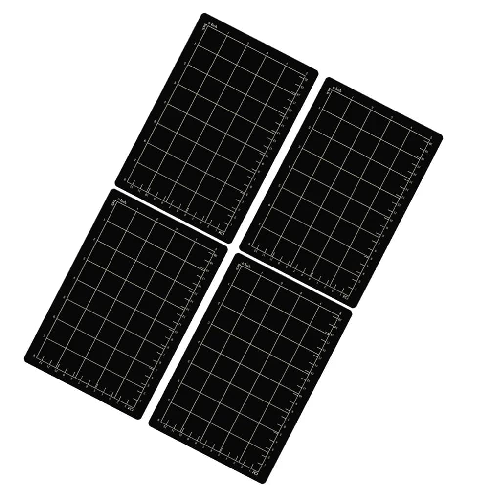 4Pcs Magnetic Cutting Mat Black Base for Crafting Sewing Die Cutting Embossing Small Magnetic Board Tool Tray