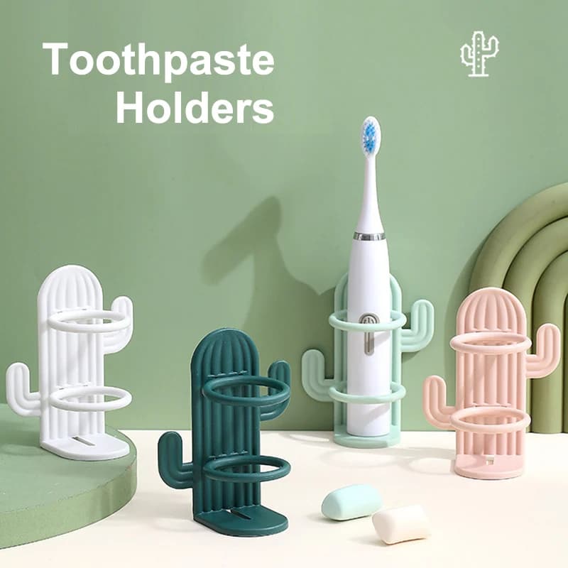 Cactus toothbrush holder Electric toothbrush holder for single person Make-up brush holder wall mounted bathroom without holes