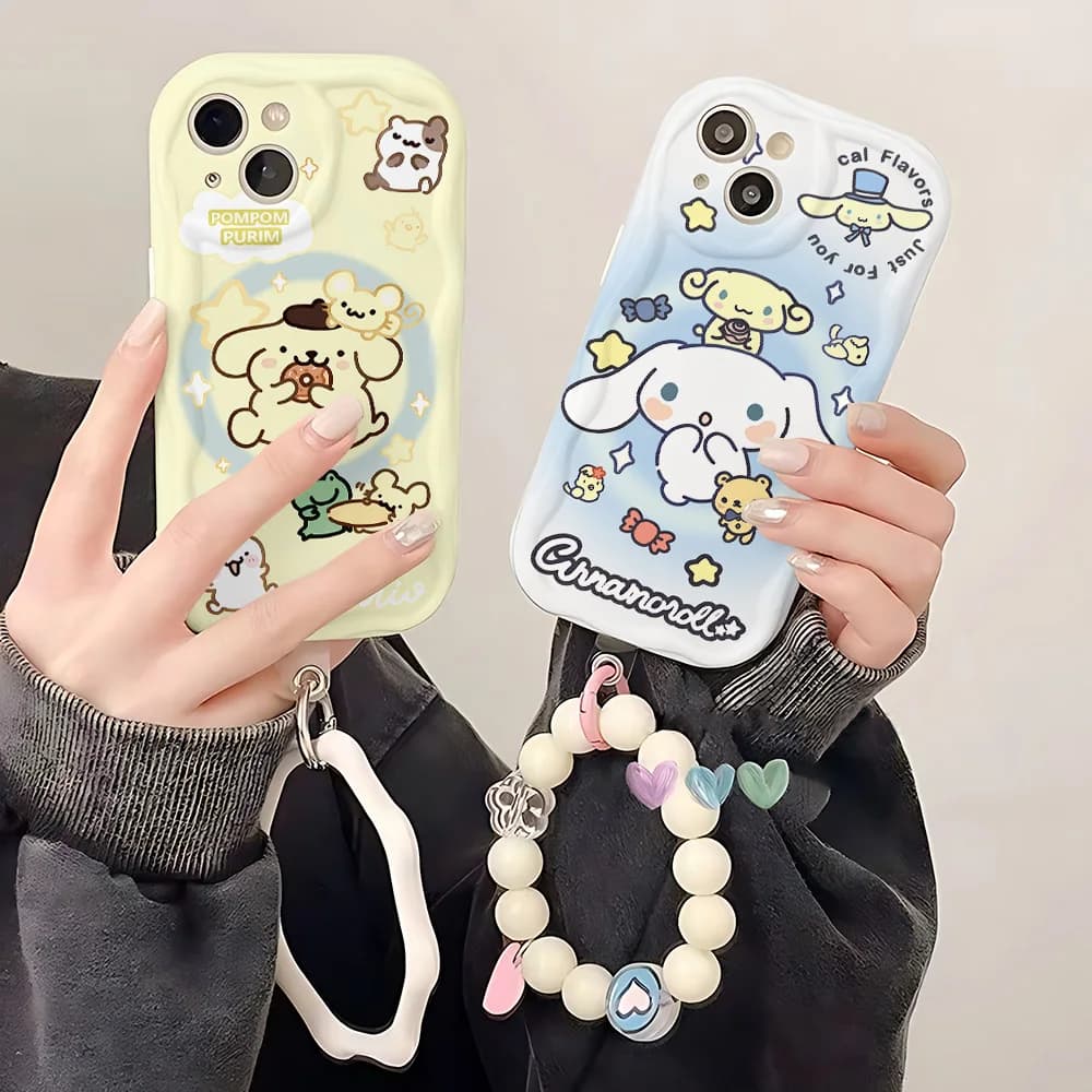 Bella Cinnamoroll Con Bracciale Cassa Del Telefono Per Xiaomi Redmi 14C 13C 12C 10C K50 K40 Nota 14 13 12 11 10 9s Pro Plus 4G 5G Copertura
