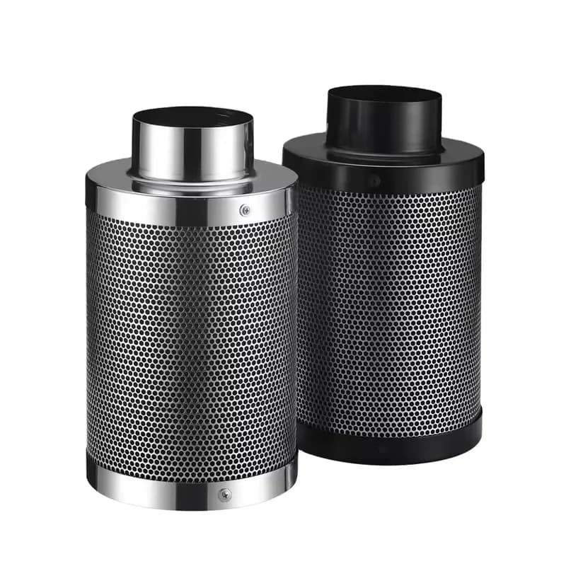 Activated Carbon Air Filter for Hydroponic Plant Tent Tubular Odor Removal Purifier System Grow Room Ventilation Equipment