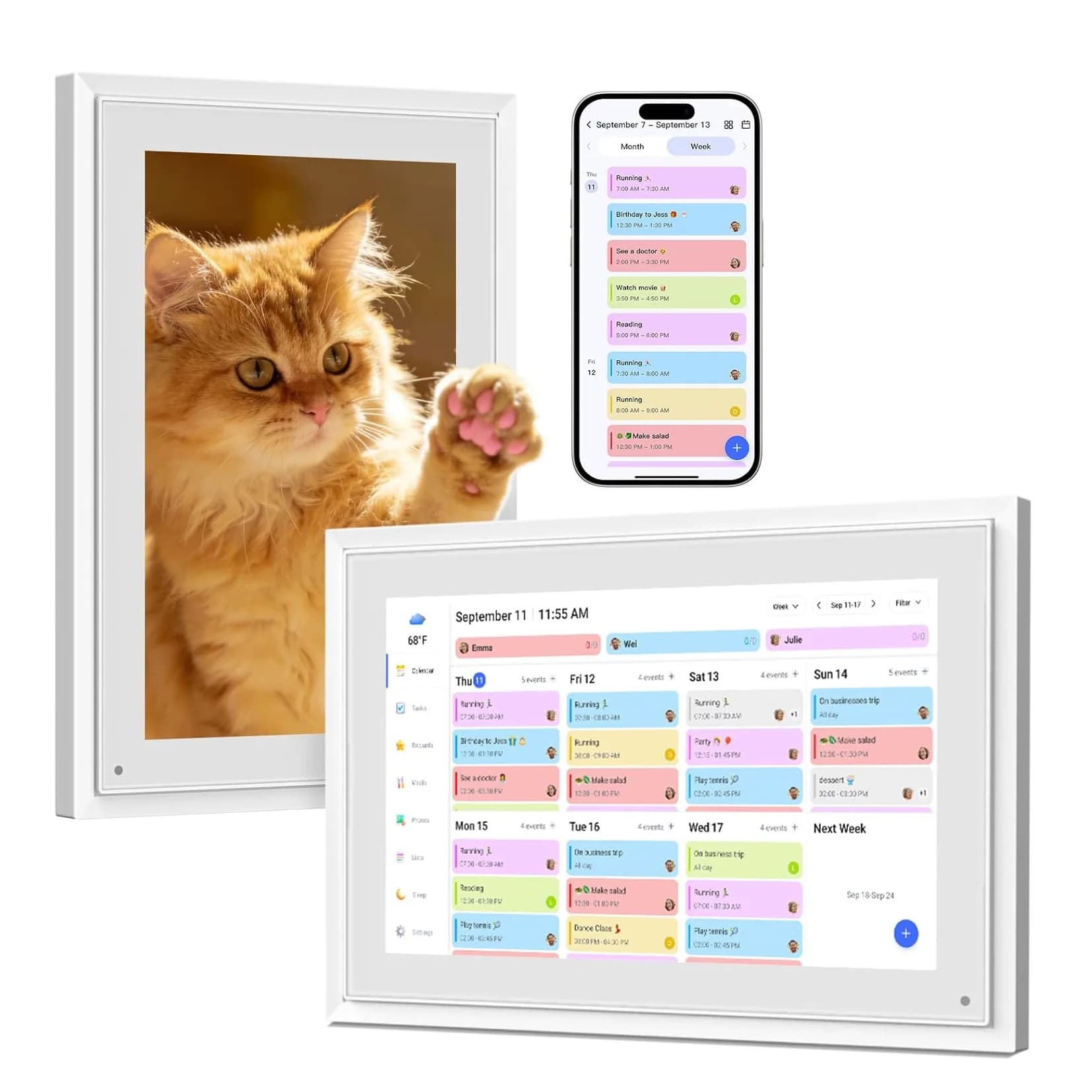 10.1 Inch WiFi Touch 32GBMemory Digital Photo Frame 1280*800 HD Storage Sync with mobile phone Frame Smart Cloud Electronic Vide