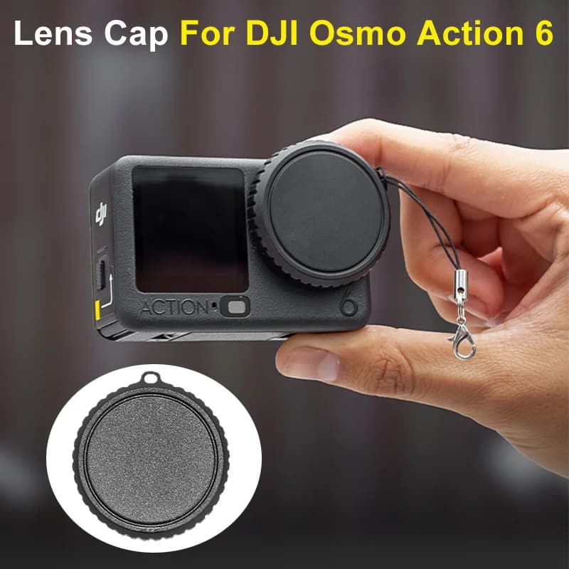For DJI Osmo Action6, Sports Camera Target Cover, Black PC Protective Case, Lens Anti-scratch Protection, ACTION 6 Accessories