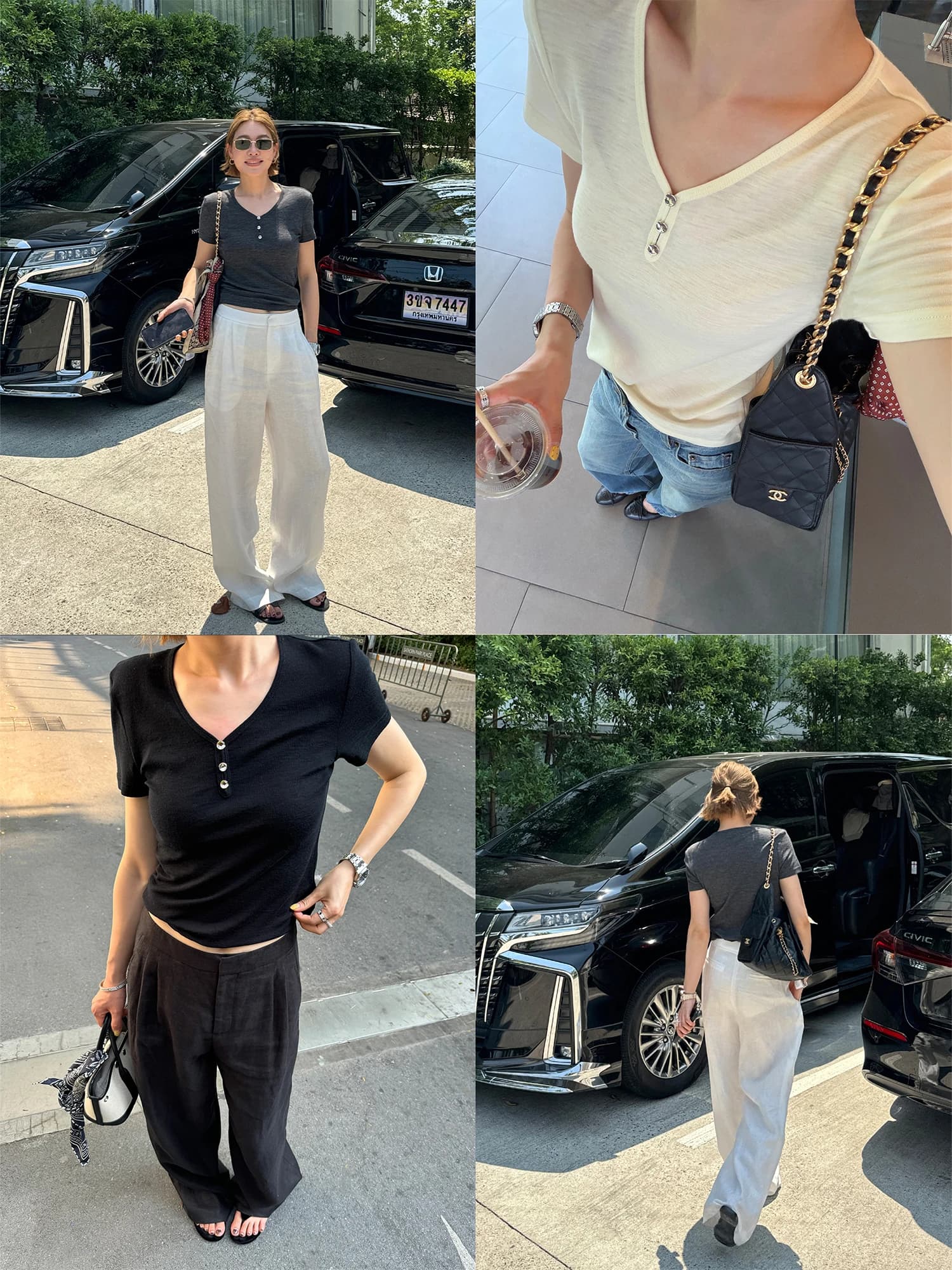 Summer New Lazy Casual V-Neck Short Sleeve 100 Woolen Women's T-shirt Soft Comfortable Breathable Moisture Wicking