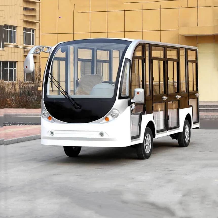 Auto turistica elettrica classica da 9/11/14 posti Bus turistico panoramico 72 Volt Pannello solare di vendita caldo alimentato a quattro ruote
