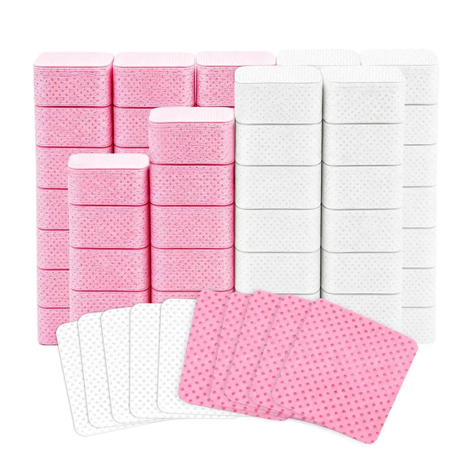 50PCS Lint-free Nail Polish Remover Napkin Colorful Cotton Wipes Paper Pads UV Gel Dust Cleaner Cleaning For Manicure Tool