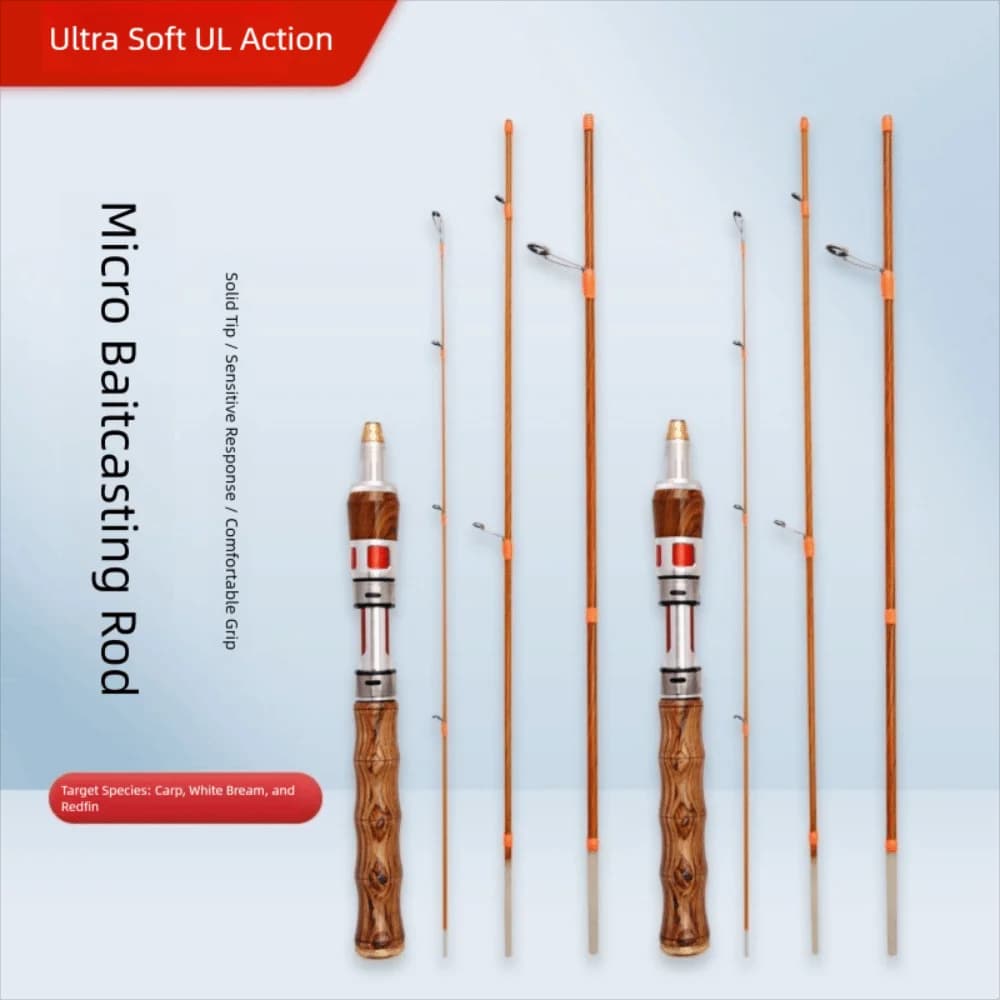 2025 Canna da pesca spinning a 4 sezioni Spinning UL Power Casting Canna da pesca in carbonio portatile in fibra di carbonio Canna da pesca invernale