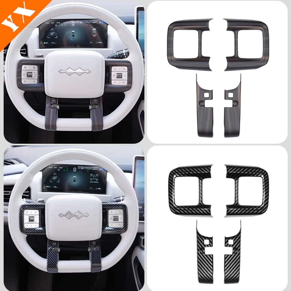 Per BYD leopardo 3 titanio 3 2025 2026 accessori telaio del volante dell'auto, copertura protettiva decorativa del pulsante del volante