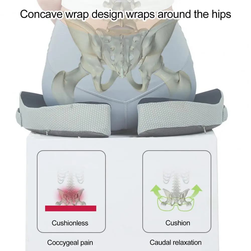 Cuscino di supporto ergonomico a forma di U Cuscino di supporto per emorroidi in memory foam per la correzione della postura per l'ufficio