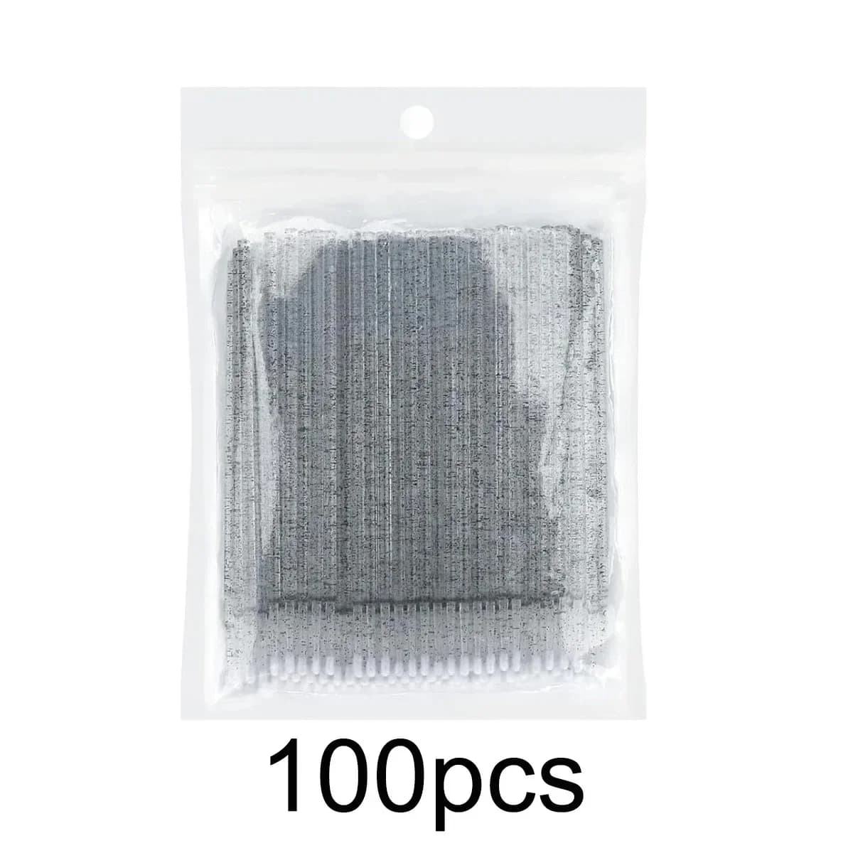 100/500 pcs. Micro Pink Applicators for Extension Eyelashes, Micro Cotton Brushes, Micro Crystal Brushes for Mascara, Lip and Eyelashes