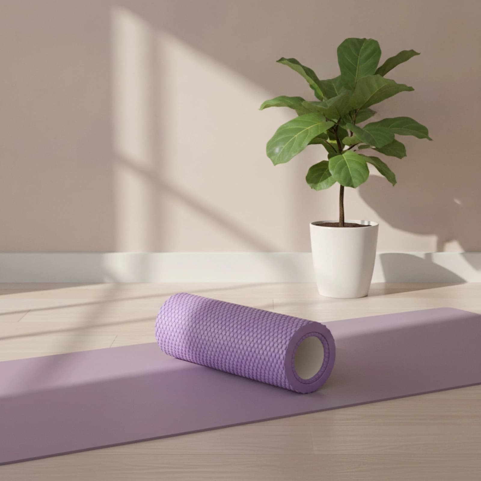 Solid Foam Roller Firm Deep Tissue Roller Self-Myofascial Release Compact for Athletes, Muscle Recovery, Home Workouts