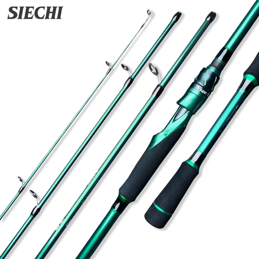 Canna da pesca Spinning SIECHI Casting 1.8m 2.1m Canna da pesca ultraleggera in fibra di carbonio 4 sezioni con manico in EVA 7-20g Peso esca