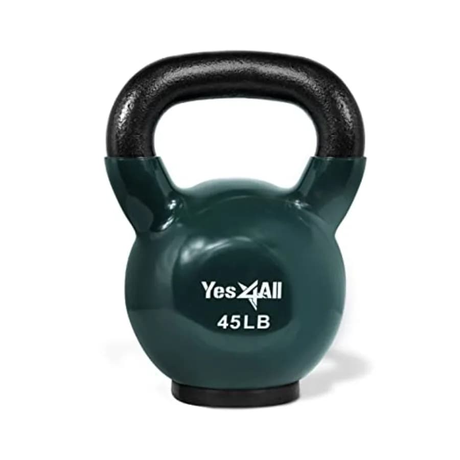 Kettlebell Set with Rubber Base for Women, 10-65 pounds weights for Strength Training, Available in Different Colors, Home Gym Handle