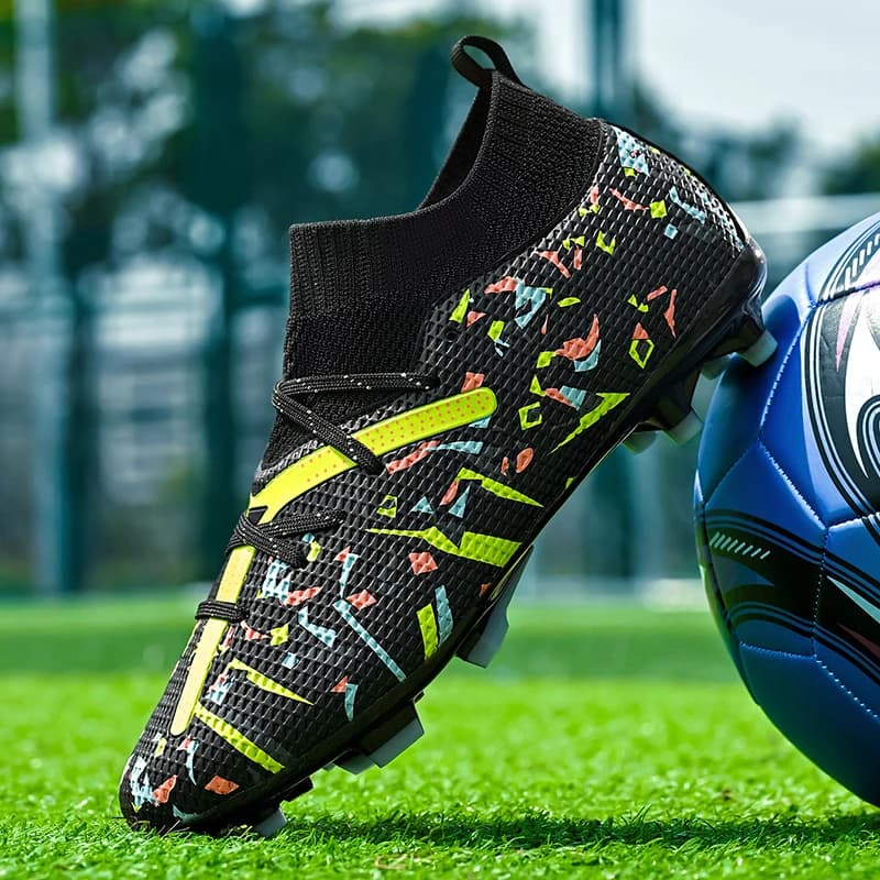 Men's and Women's Football Shoes, TF/FG Outdoor Shoes, Breathable Futsal Shoes, Teenagers Football Sneakers
