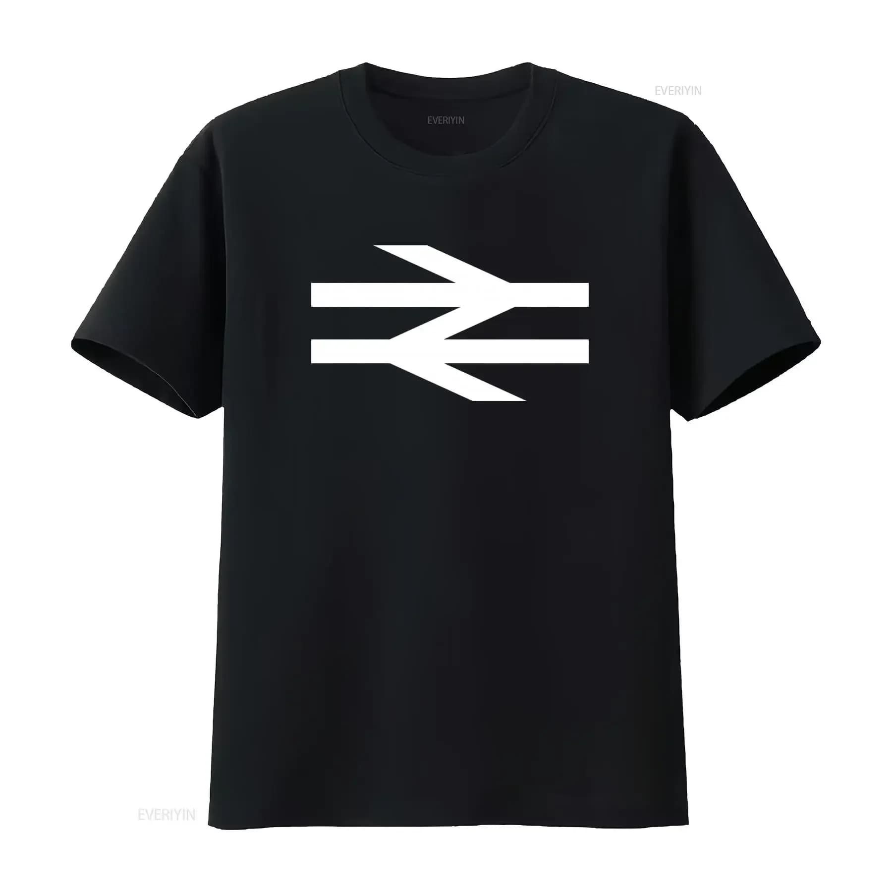 T-shirt British Rail Inspired Premium Arrows Train, indossata da Damon Albarn, alla moda e di tendenza, per uomo e donna, vintage