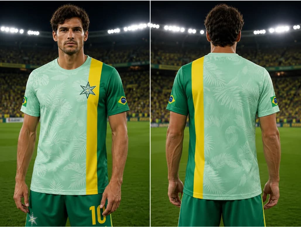 2026 Brazil Summer Breathable Speed Drying Sports Football Suit Men's Daily Training Suit