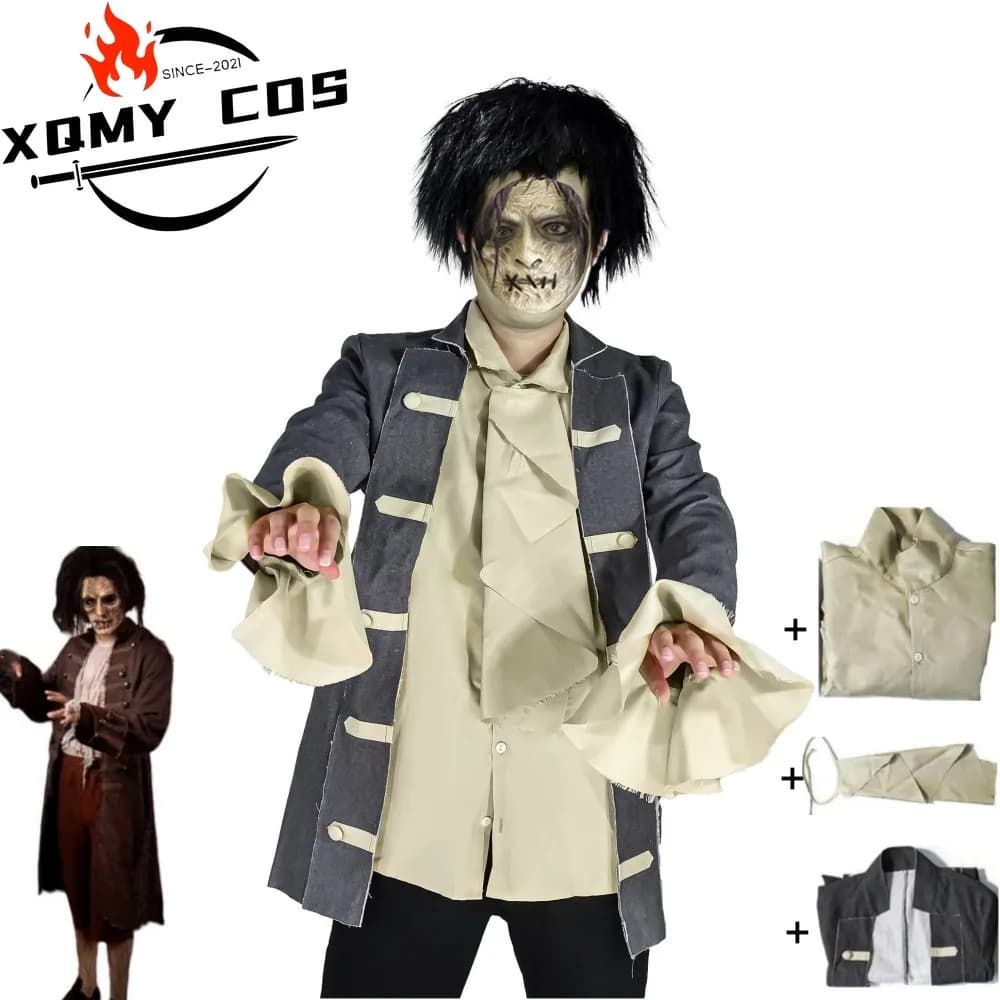 XQMovie Hocus Pocus Billy Butcherson Costume Cosplay Anime Bambino adulto Cappotto Fodera Uniforme Vestito per spettacoli teatrali di Halloween