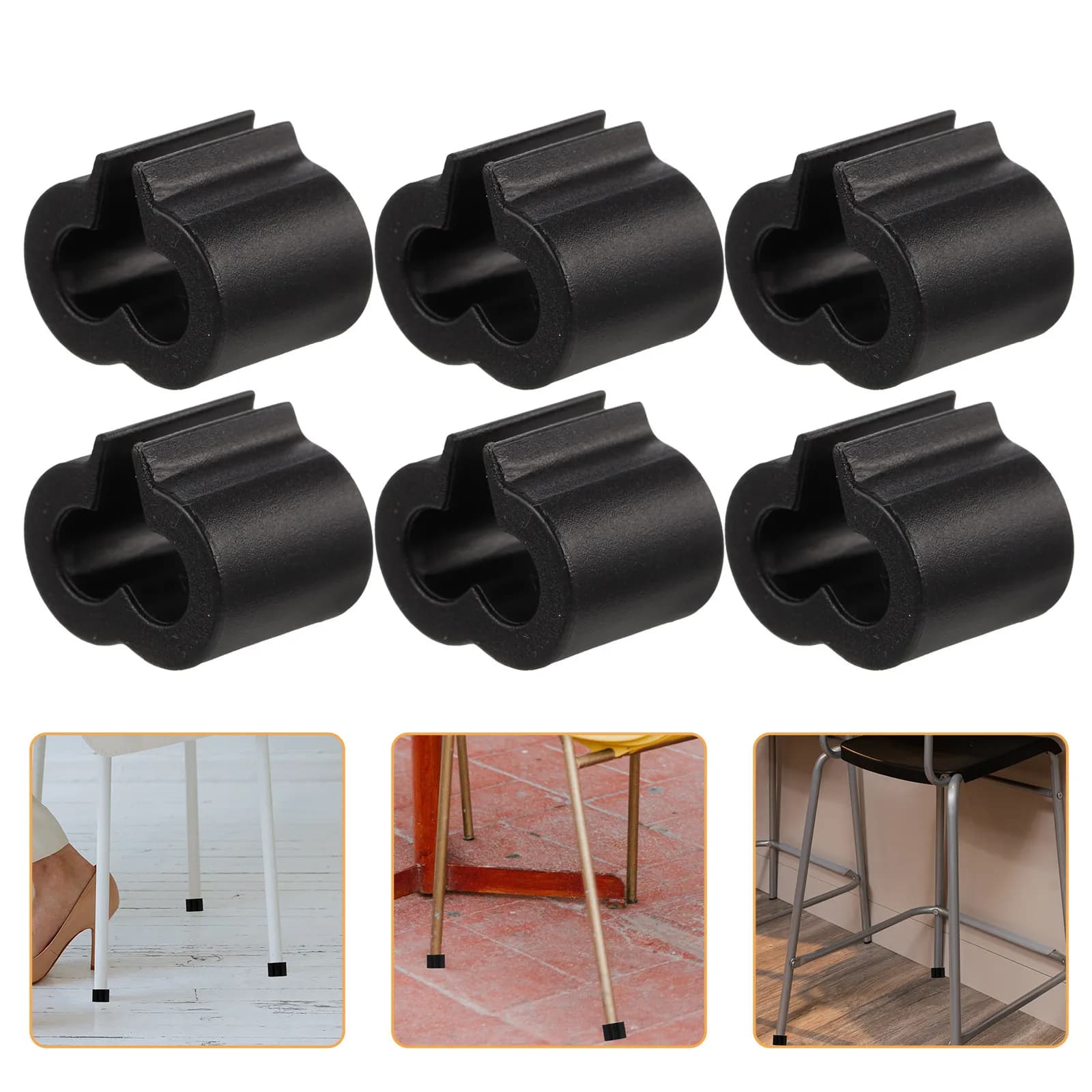 100 Pezzi Clip Protettive Antiscivolo per Gambe di Sedie, Coperture per Piedi di Mobili, Cuscinetti Protettivi per Pavimenti di Sale da Pranzo e Uffici
