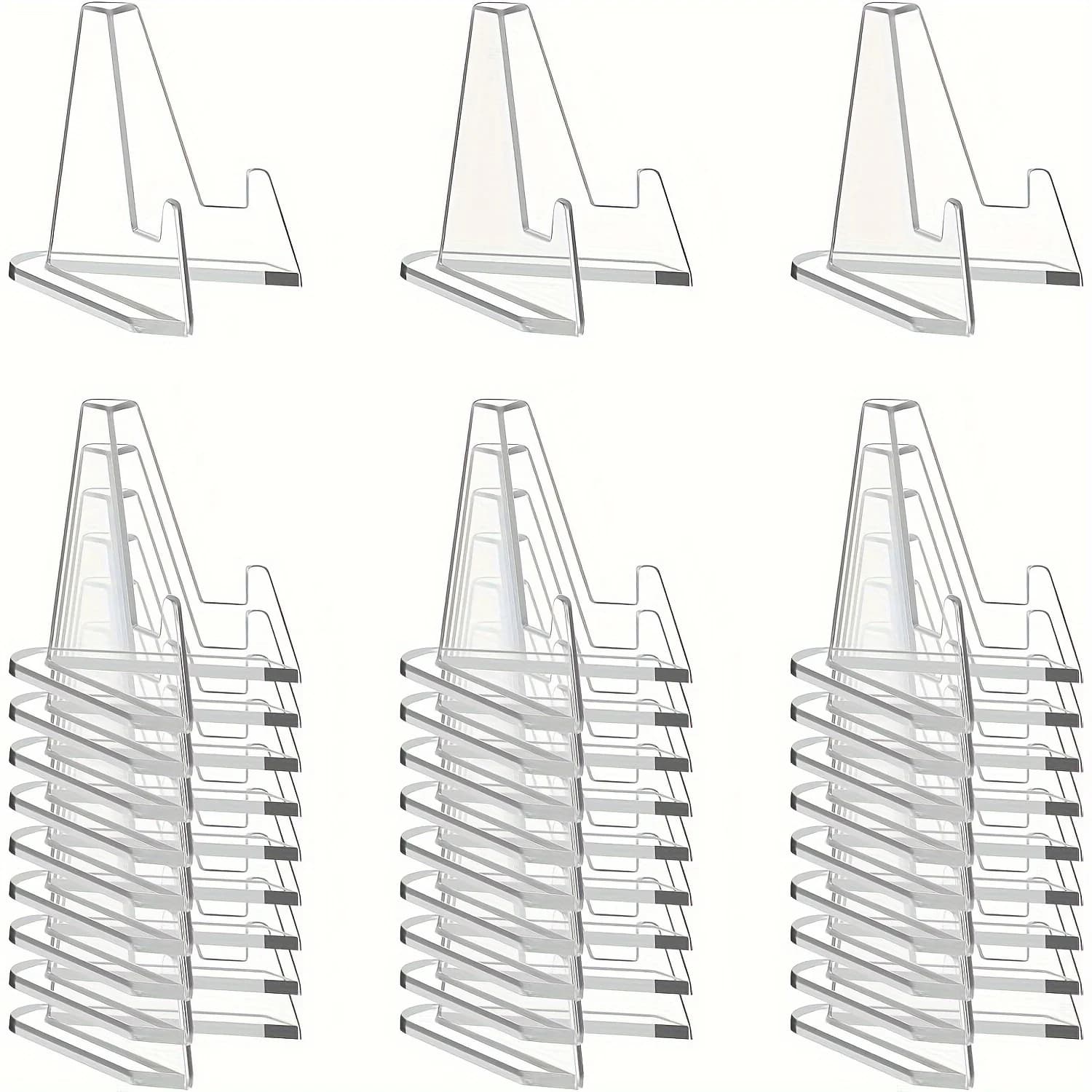 30-piece transparent acrylic display for sports cards and classified collections, no power required
