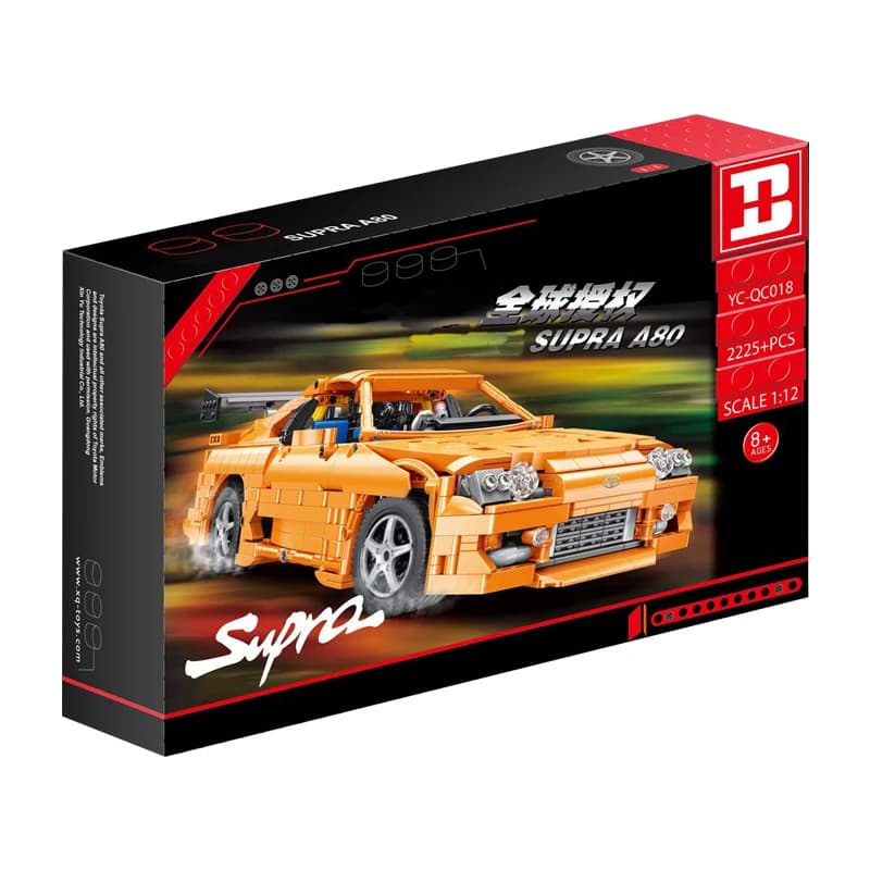 IN MAGAZZINO YC-QC018 MOC Auto sportiva tecnica Supra A80 Building Blocks Assemblaggio Mattoni Modello Giocattoli per bambini Set regalo di Natale
