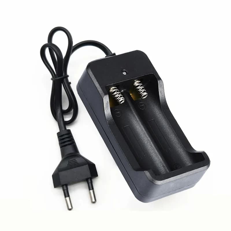 18650 Battery Charger 2 Slots USB Independent Charging For 18650 14500 16340 26650 Rechargeable Lithium Battery Charger EU Plug