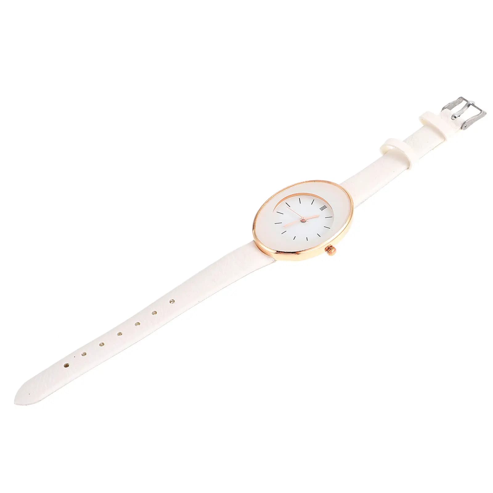 Women Quartz Watch Elegant Casual Wrist Watch Breathable Strap Precise Timekeeping Fashionable Accessory Ladies Watches