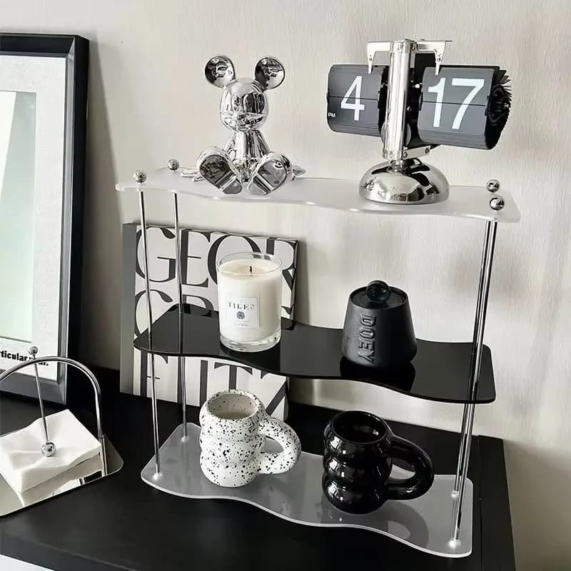 2-3 layers acrylic table holders, water cup, perfume, bath table, cosmetic holders, jewelry display frame