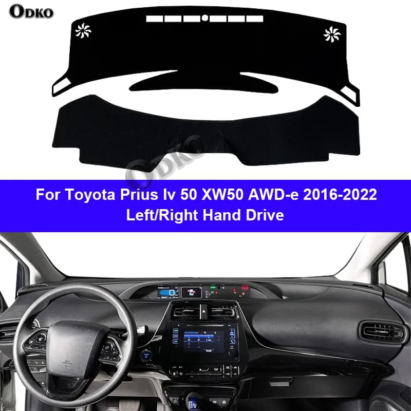 Car Dashboard Cover Dash Mat Carpet Cape for Toyota Prius IV 50 XW50 AWD-e 2016 - 2022 Ant-sun Shade Auto inner Protector Rug