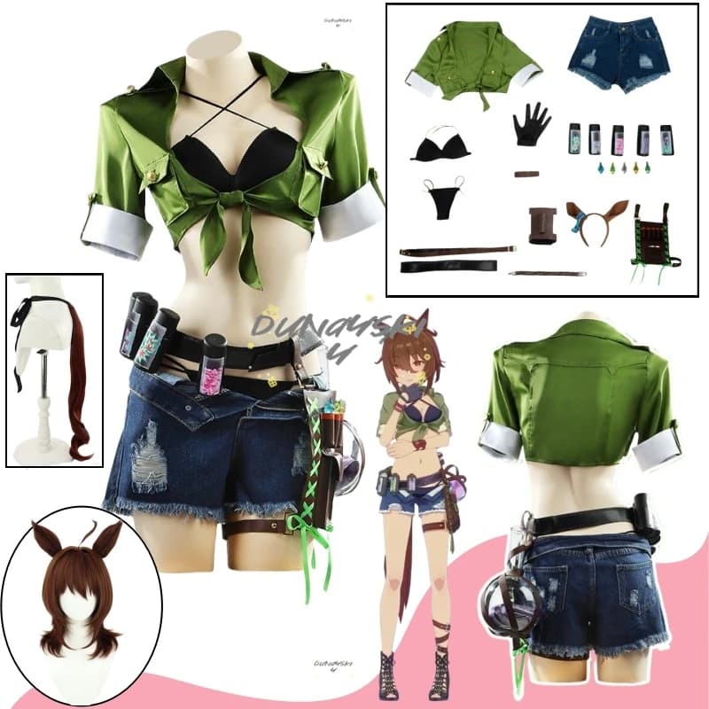Agnes Tachyon Cosplay Umamusume Pretty Derby Lunatic Lab Costume Bikini Costumi da bagno Costume Cosplay Halloween Abiti sexy