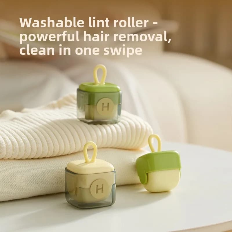 Washable Lint Roller Pet Hair Remover for Clothes Strong Adhesive Reusable Portable Square Cleaner