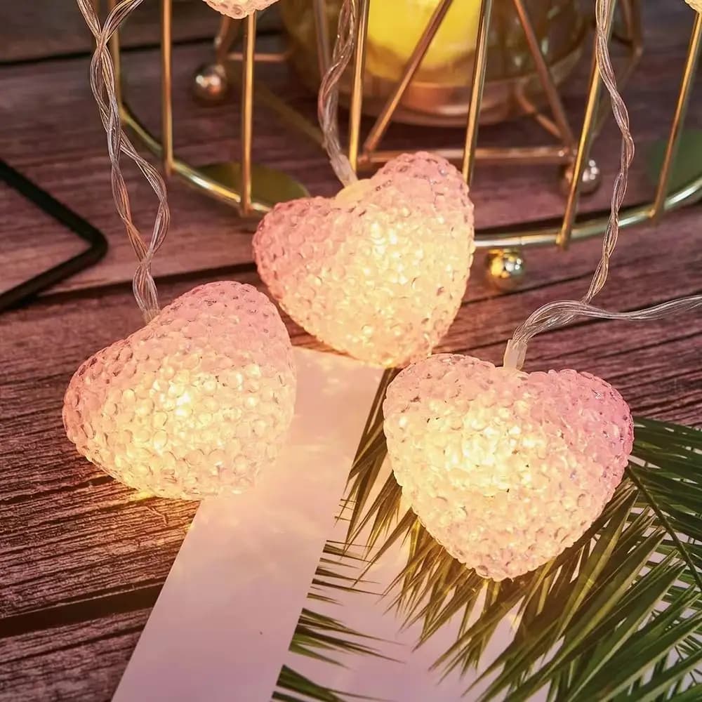 Luci a LED a Forma di Cuore con Porta USB, Tenda Luminosa Creativa per San Valentino, Luci Romantiche Rosse e Rosa, Illuminazione d'Atmosfera per Matrimoni
