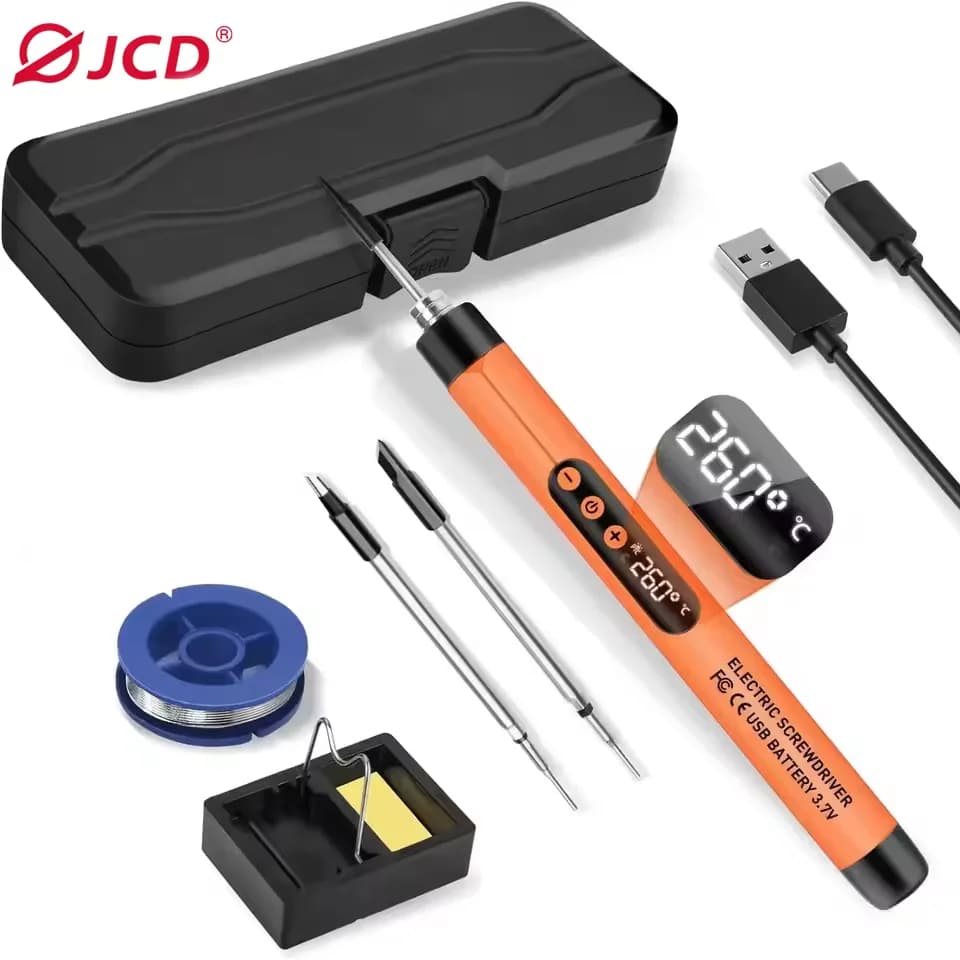 Saldatore digitale USB senza fili Temperatura regolabile 300-450 ℃ Strumento per saldatore intelligente con batteria di tipo C da 1000 mAh