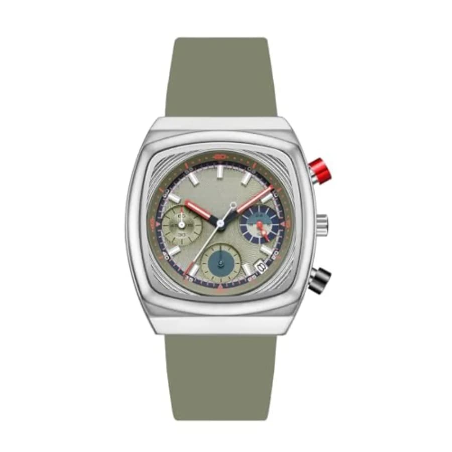 Orologi da Uomo Cronografo in Acciaio Inossidabile Impermeabile con Data Analogico Elegante Orologio da Polso per Uomo