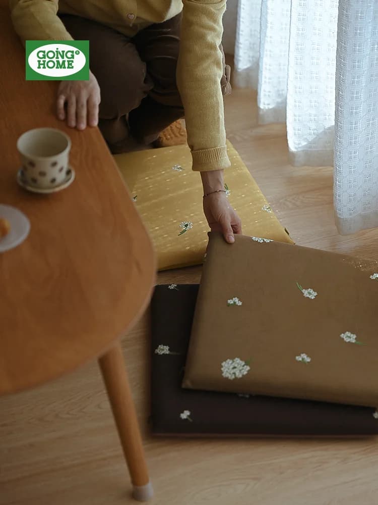 Thick Memory Foam Zafu Floor Cushion for Reading And Meditation Home Use Window Special Pad Square Shape Detachable Design
