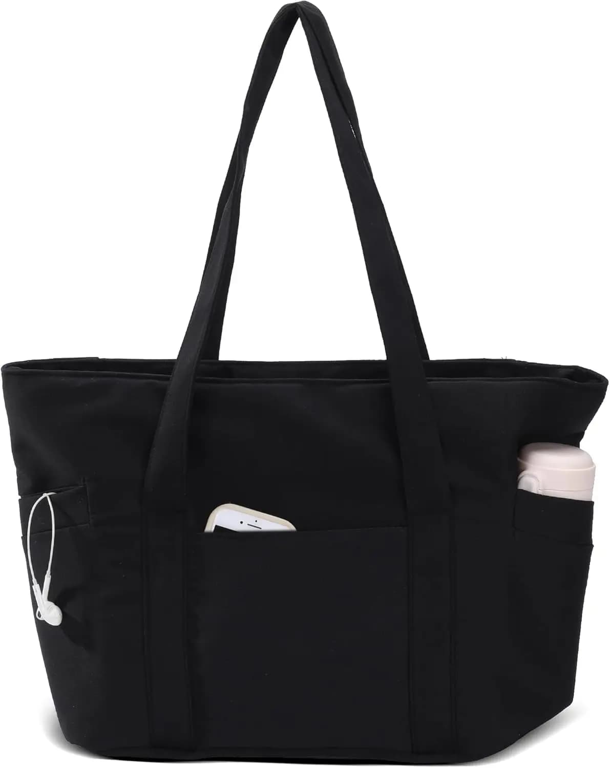 Borsa tote da donna, borsa tote grande con cerniera per viaggi, borsa a mano con manico superiore per viaggi, lavoro