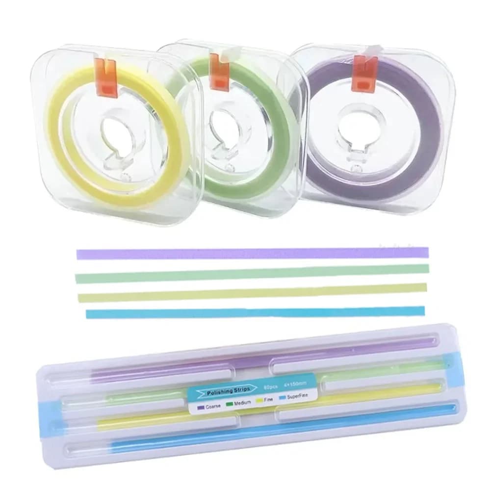 1050 Micron Roll Disposable Dental Abrasive Polishing Strips 4mm * 6m Teeth Whitening Molding Tools for Metal Resin Strips