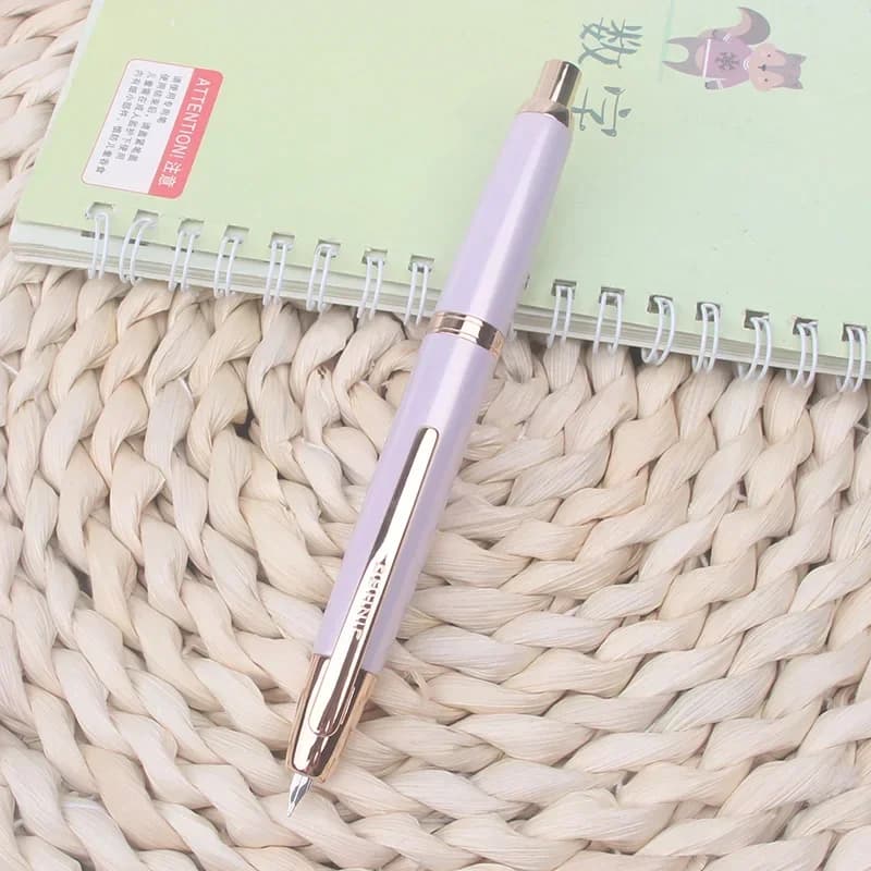 Elegant Jinhao 10 Fountain Pen - Rose Pink Retractable Design, EF F Nib Gift Set with Converter for Ladies/Teachers/Calligraphy