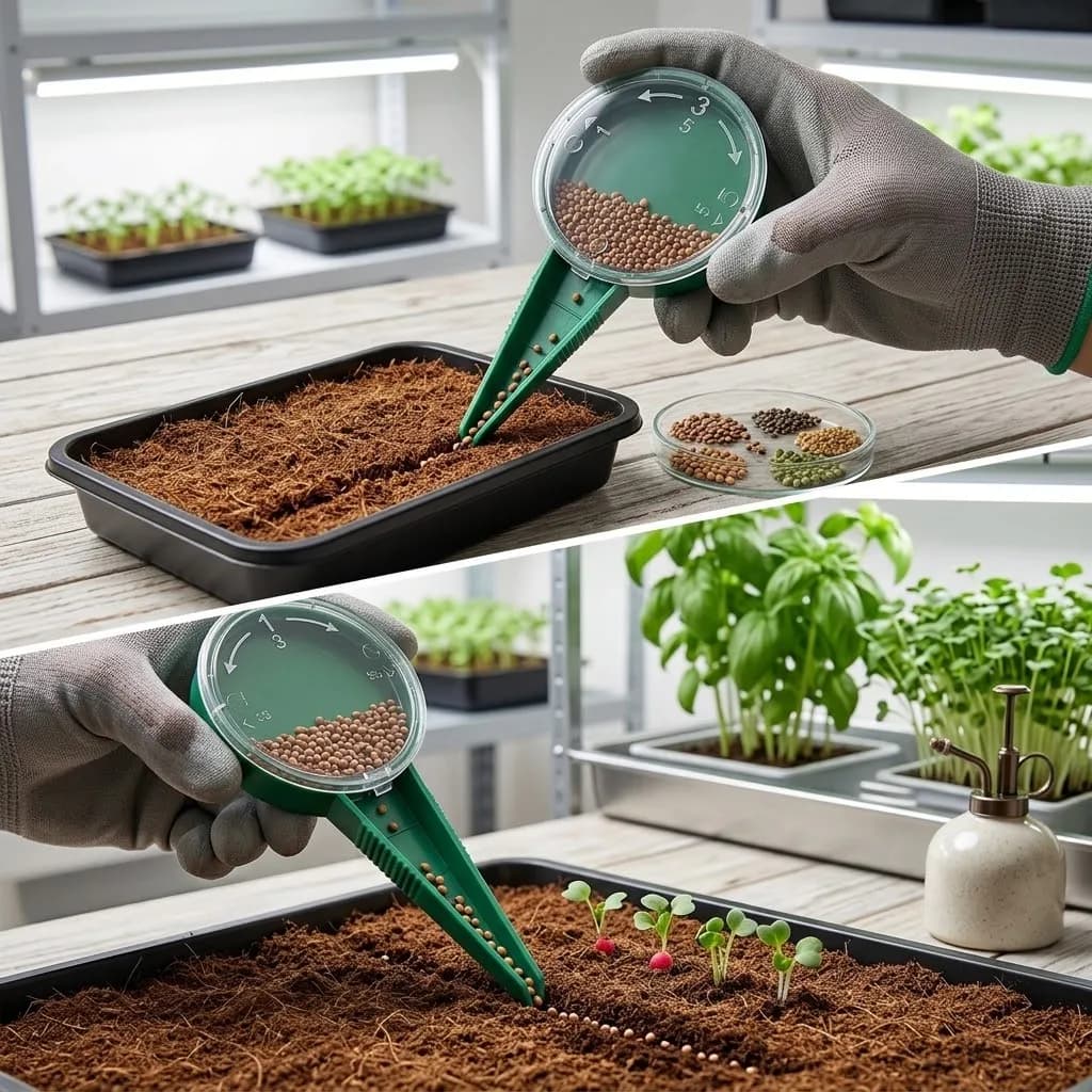 Seed Sower Planter Gardening Supplies Hand Held Flower Plant Seeder Hydroponic Systems Plastic Pot Garden Pots Home Essentials