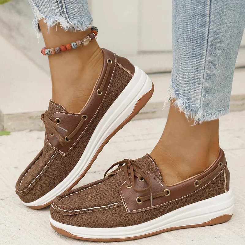 Mocassini stringati alla moda taglie forti da donna Scarpe casual basse leggere antiscivolo da donna Scarpe da passeggio comfort primavera autunno