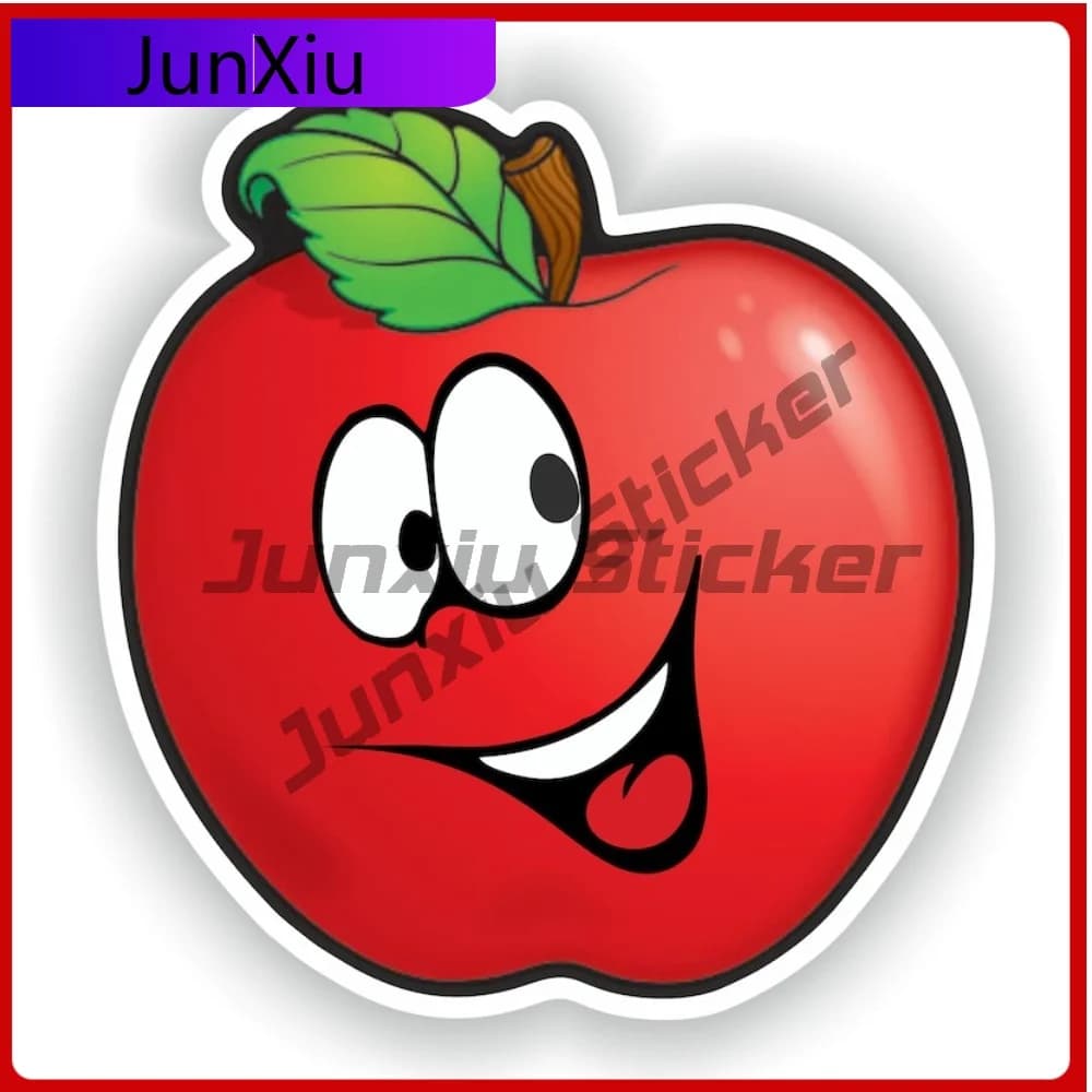 Vinyl Graphic Stickers Apple Fruit Casco Decalcomanie Decorative Motorcycle Suv Sticker for outdoor camping cars Accessories for waterproof bikes