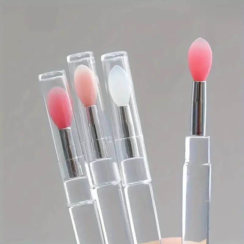 1/3/5 Pezzi Pennello Labbra Portatile in Silicone con Coperchio, Morbido Applicatore Multifunzionale per Balsamo Labbra, Rossetto e Lucidalabbra, Pennelli Trucco