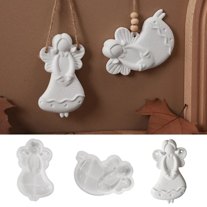 Piccolo angelo casa ornamento gesso stampo in silicone fai da te amore angelo ciondolo cemento gesso stampi in resina artigianato creativo regali