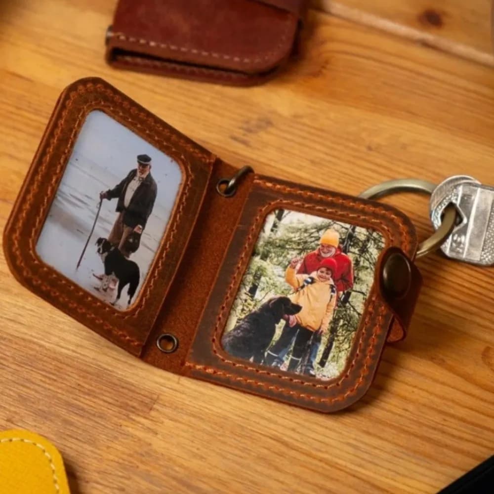 PU Photo Album Wallet Cutout Window Multi-Color Option Photo Holder Organizer Compact Size Personalized