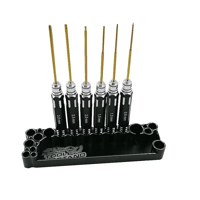 Set di Cacciaviti Esagonali HSS da 0.9/1.3/1.5/2.0/2.5/3mm per Modelli RC di Auto, Barche ed Elicotteri